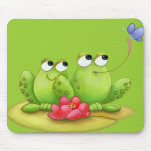 Lilly Pad Frogs Mousepad (Front)