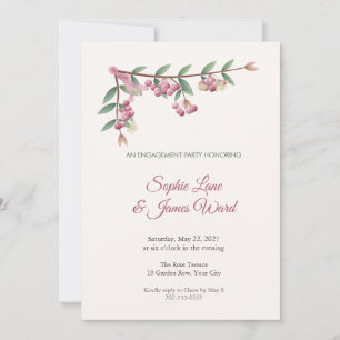 Lilly Pilly Berry Engagement Party Invitation