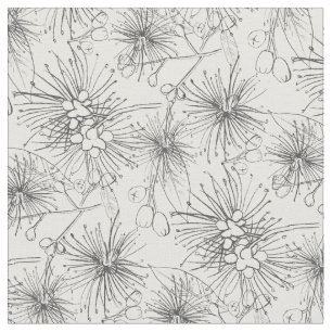 Lilly pilly botanical sketched repeat pattern fabric
