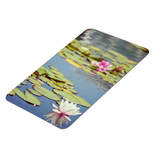 Lilly Pond Flowers Magnet (Left Side)