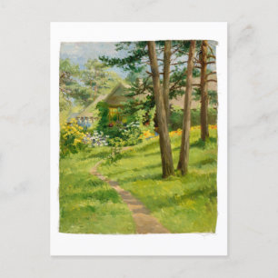 Lilly Walther "Summer Landscape" Painting Postcard