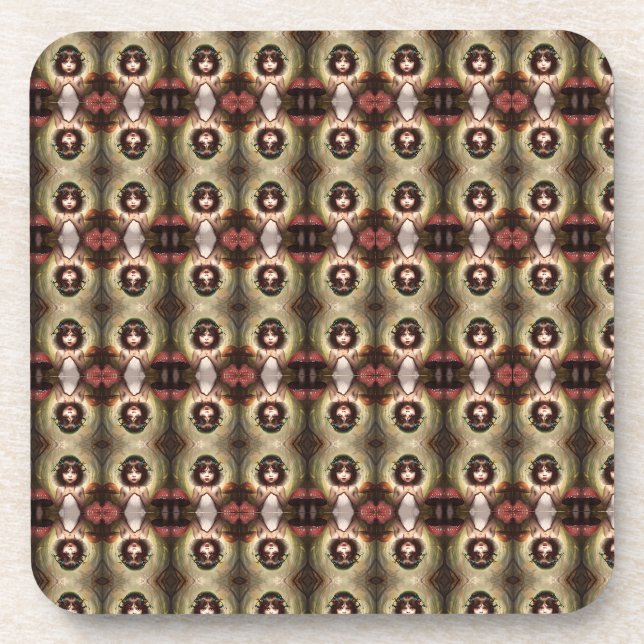 Lilly whimsical mushroom fairy coaster (Front)