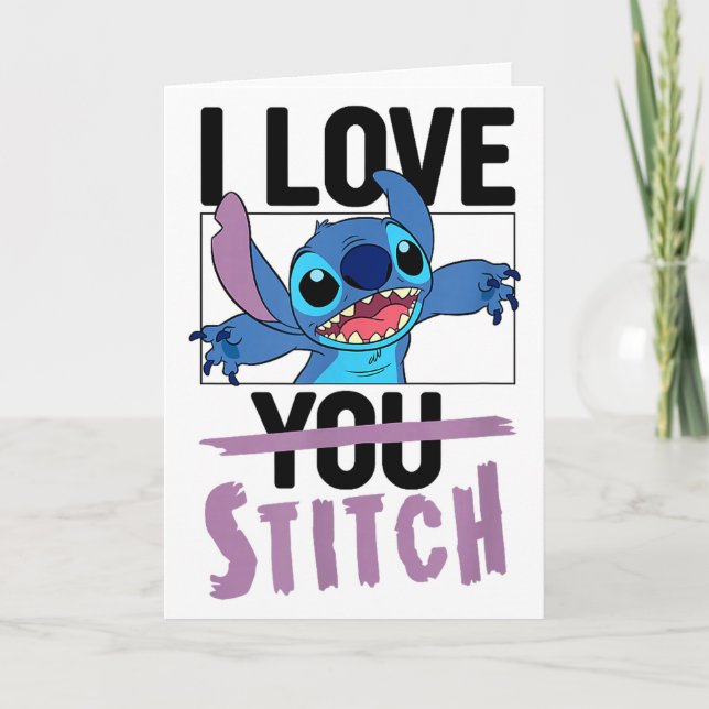 Lilo &amp; Stitch - Valentines Day I Love Stitch  Card (Front)