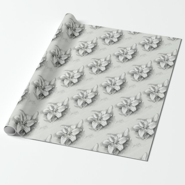 lily-2 wrapping paper (Unrolled)
