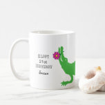 Lily - a seriously whimsical alligator coffee mug<br><div class="desc">Whimsical,  fun alligator named Lily.  This gator makes a great mug to customise for a birthday,  anniversary,  teacher gift or whatever occasion.  It's you choice!  Just change the text and the recipient's name.  You can also delete it all for a generic mug!</div>