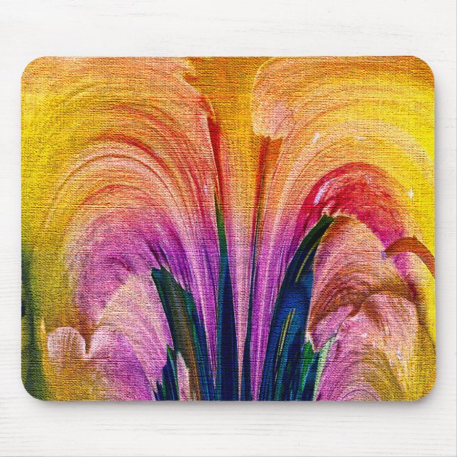 Lily Abstract Burgundy Lily Softened - Enhanced Mouse Pad (Front)