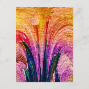 Lily Abstract Burgundy Lily Softened - Enhanced Postcard
