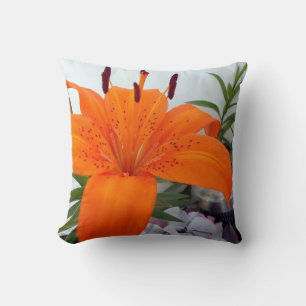 LIly and Daffodil Throw Pillow