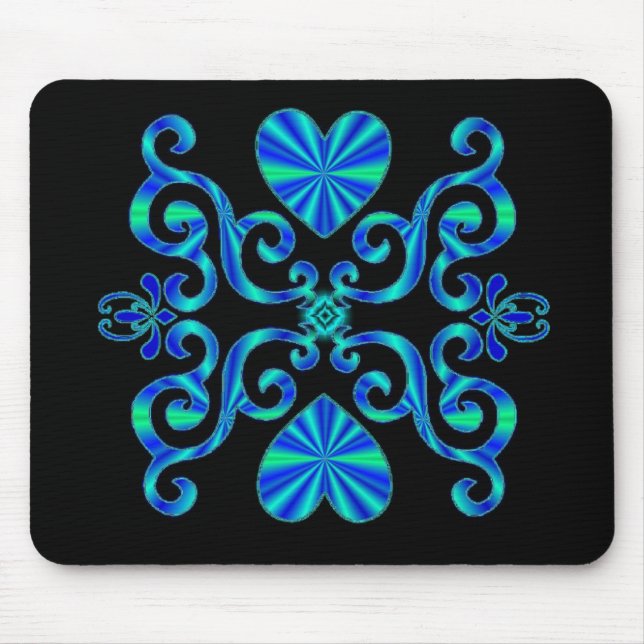 Lily and Heart- rainbowart Mouse Pad (Front)