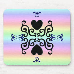 Lily and Heart- rainbowart Mouse Pad