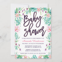 Lily Baby Shower Invitation | Floral Baby Shower