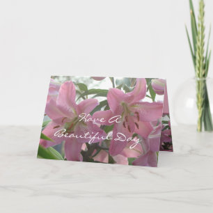 Lily Beautiful Day card -customise any occasion