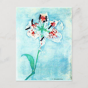 Lily, beautiful painting by Piet Mondrian Postcard