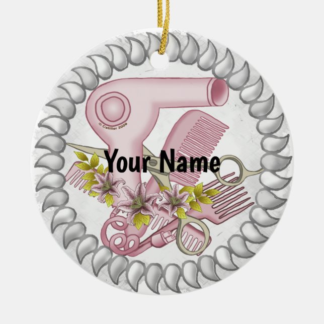 Lily Beauty Parlour Beautician ornament  (Front)