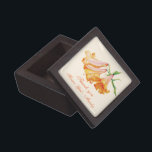 Lily bell art named thank you wedding gift box<br><div class="desc">Flower girl or other wedding attendant gift box wedding favours ideal for showing your appreciation to your flower girls or other attendants to your wedding. Beautiful painted oriental orange Lily Bell fine art. Fine art wedding design part of the lily bell art wedding stationary set. Pretty shades of orange, yellow...</div>