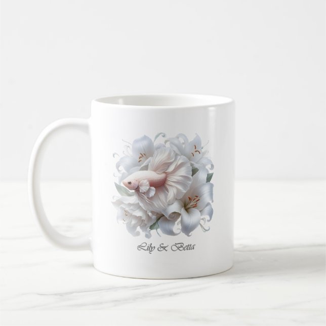 Lily & Betta fish Mug (Left)