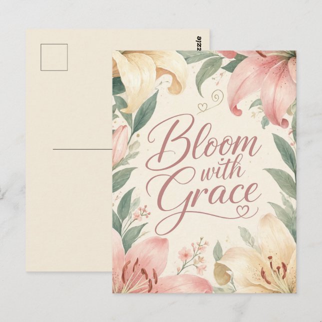 Lily : Bloom with Grace Postcard (Front/Back)