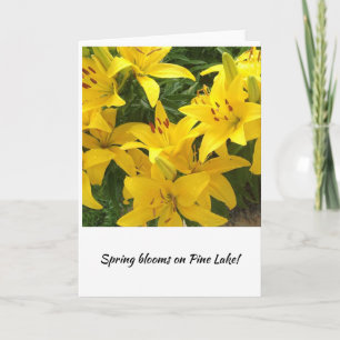 Lily Blooms signal Spring is here! Card