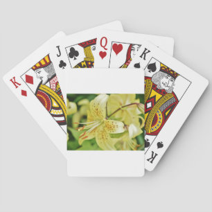 Lily Blooms Wedding Parties Playing Cards