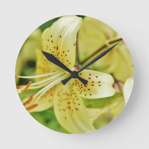Lily Blooms  Wedding Parties Round Clock