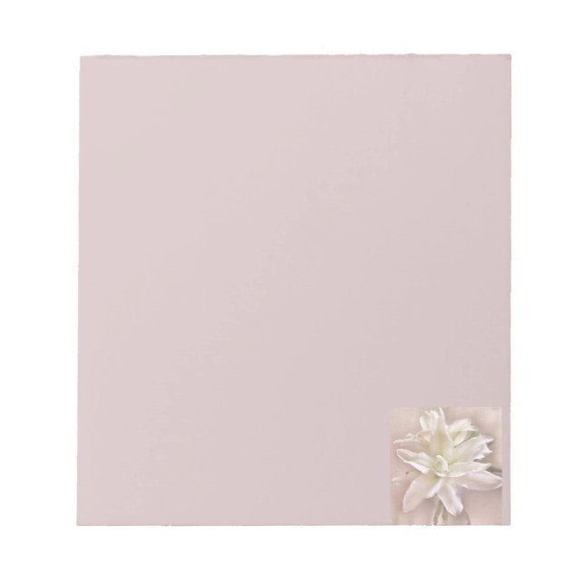 Lily Blossoms Blush Notepad (Front)