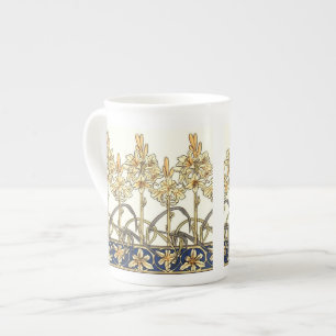 Lily Border by Alphonse Mucha Bone China Mug