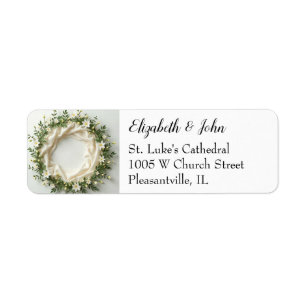 Lily Bridal Wreath Return Address Label