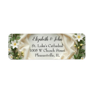 Lily Bridal Wreath Return Address Label