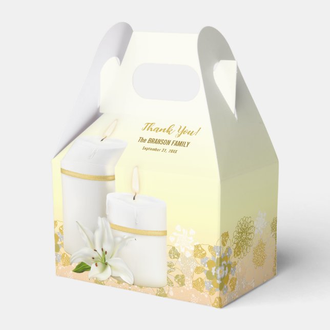 Lily Candle Favour Box (Front Side)