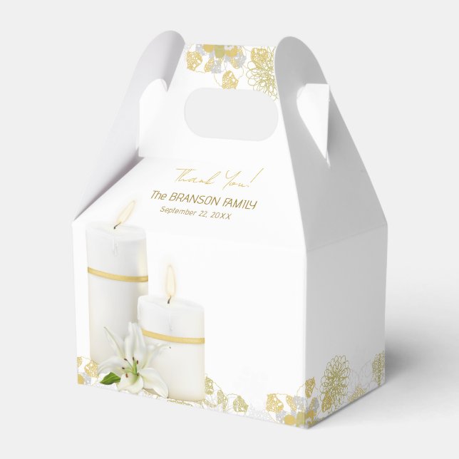 Lily Candle Favour Boxes (Front Side)
