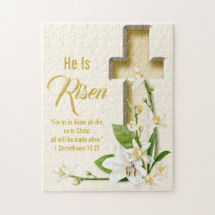 Lily Cross Personalised Scripture Verse Jigsaw Puzzle