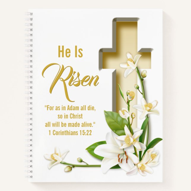 Lily Cross Personalised Scripture Verse Notebook (Front)