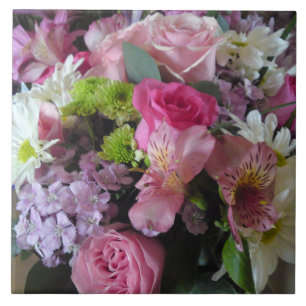 Lily Dianthus Rose Daisy Flower Mix Tile