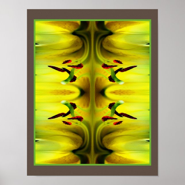 Lily Flower Fantasy Abstract  Poster (Front)