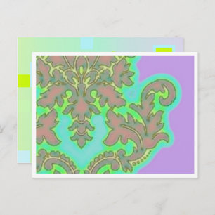 Lily Flower With Border Postcard