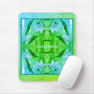 Lily Flowers Abstract Colours Personalised Mouse Pad