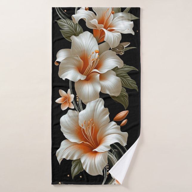 Lily Flowers Bath Towel Set (Bath Towel)