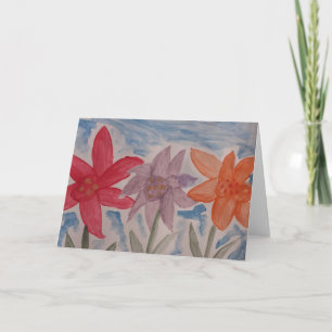 Lily Flowers Greeting Card