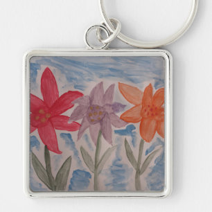 Lily Flowers Key Ring
