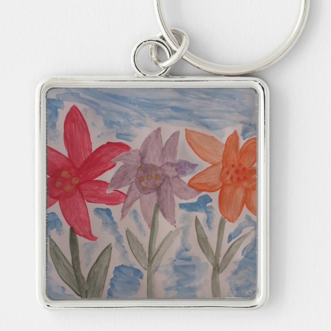 Lily Flowers Key Ring (Front)