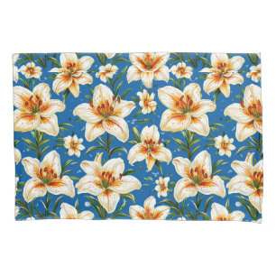 Lily flowers pillowcase