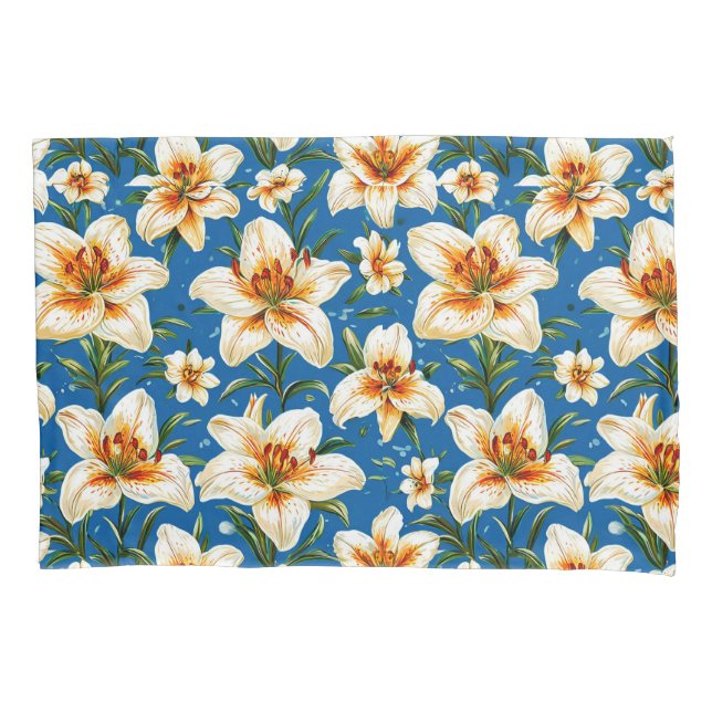 Lily flowers pillowcase (Front)