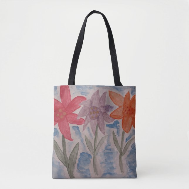 Lily Flowers Tote Bag (Front)