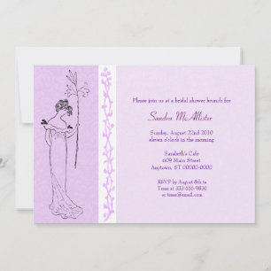 Lily Girl Bridal Shower Lilac Invitation
