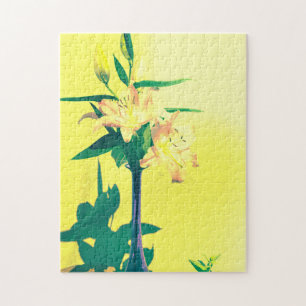 Lily in modern yellow jigsaw puzzle