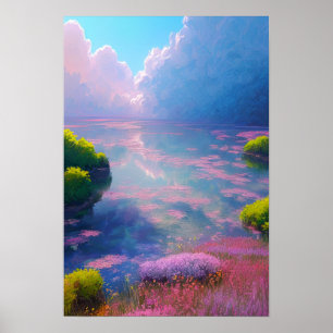 Lily Lake, Haven of Pink Beauty Poster