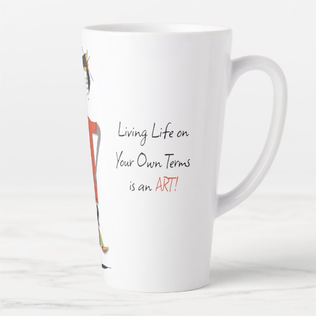 'Lily' - Live Life on Your Own Terms Latte Mug (Right)