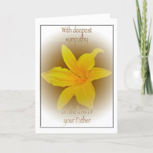 Lily Loss of Father Sympathy Card
