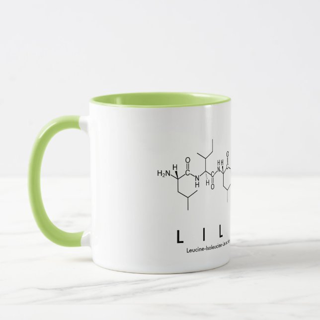 Lily-May peptide name mug (Left)