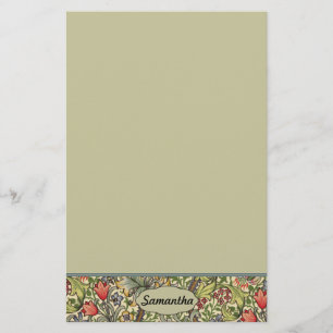 Lily Morris Vintage Floral Personalised Monogram Stationery